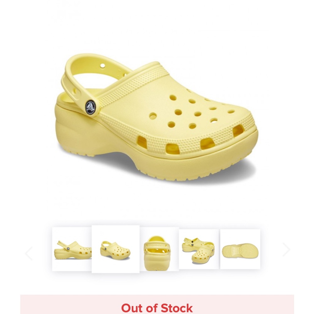 CROCS Sunny Yellow Platform Clogs